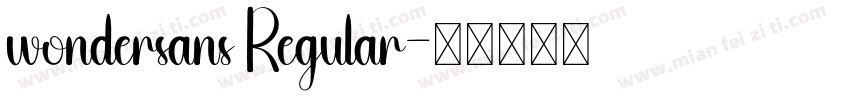 wondersans Regular字体转换
